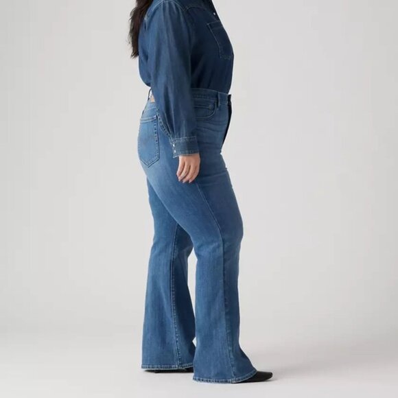 Levi's 726 High Rise Flare Jeans (plus Size) Medium Indigo Blue, size 18W - Picture 2 of 16
